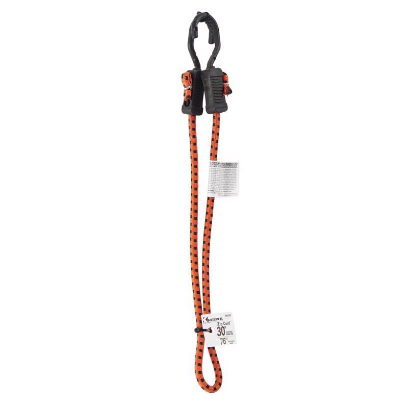 Keeper Orange Adjustable Bungee Cord 30 in. L X 0.315 in.