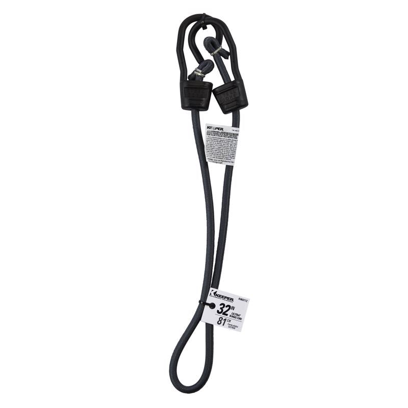 Keeper Gray Bungee Cord 32 in. L X 0.374 in.