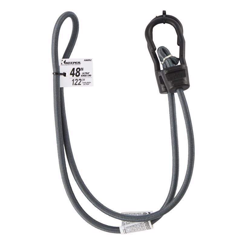 Keeper Gray Bungee Cord 48 in. L X 0.374 in.