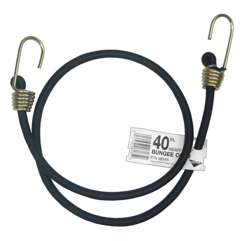 Keeper Black Bungee Cord 40 in. L X 0.374 in.