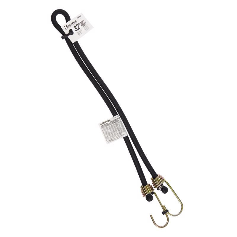Keeper Black Bungee Cord 32 in. L X 0.374 in.