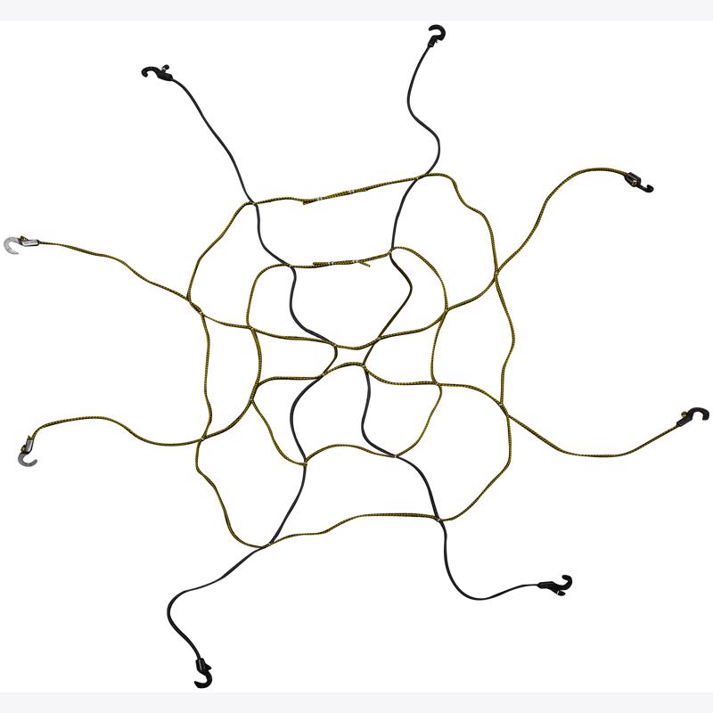 Keeper Black/Yellow Adjustable Cargo Net 47 in. L X 0.14 in.