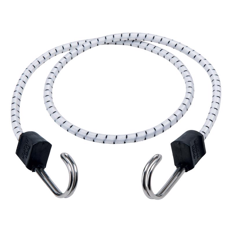 Keeper Marine Twin Anchor White Bungee Cord 40 in. L X 0.315 in.