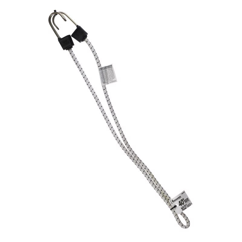 Keeper Marine Twin Anchor White Bungee Cord 40 in. L X 0.315 in.