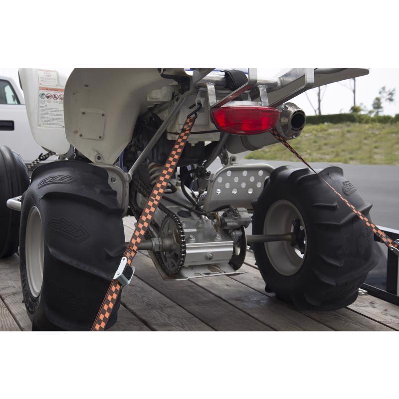 Keeper 1.25 in. W X 8 ft. L Black/Orange Tie Down Strap 400 lb 4 pk