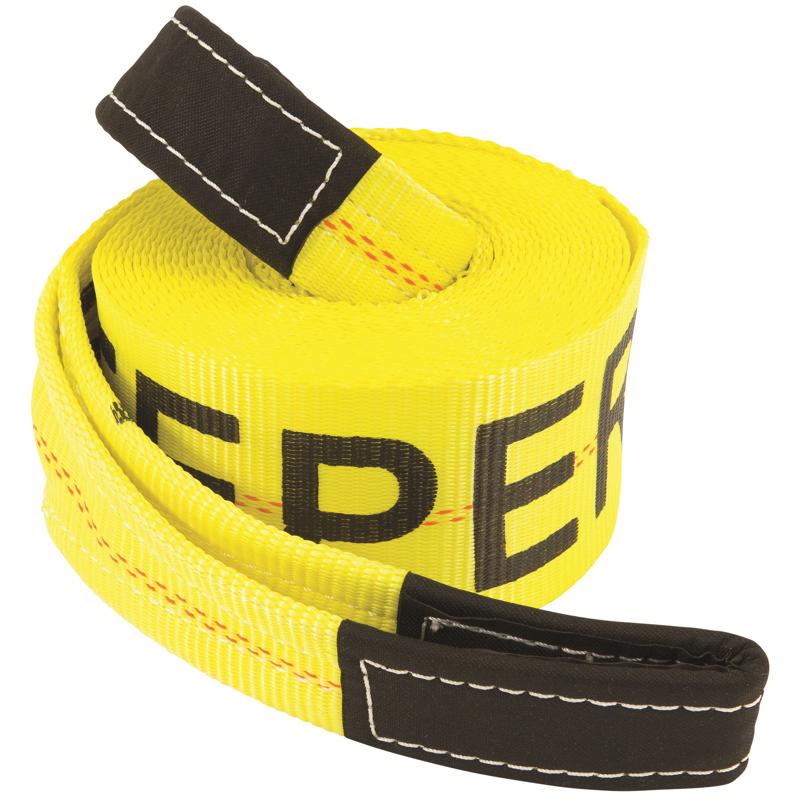 Keeper 4 in. W X 30 ft. L Yellow Vehicle Recovery Strap 10000 lb
