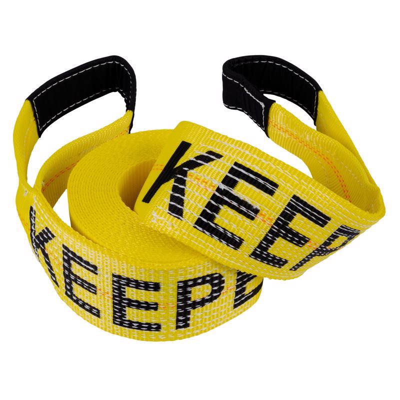 Keeper 4 in. W X 30 ft. L Yellow Vehicle Recovery Strap 10000 lb