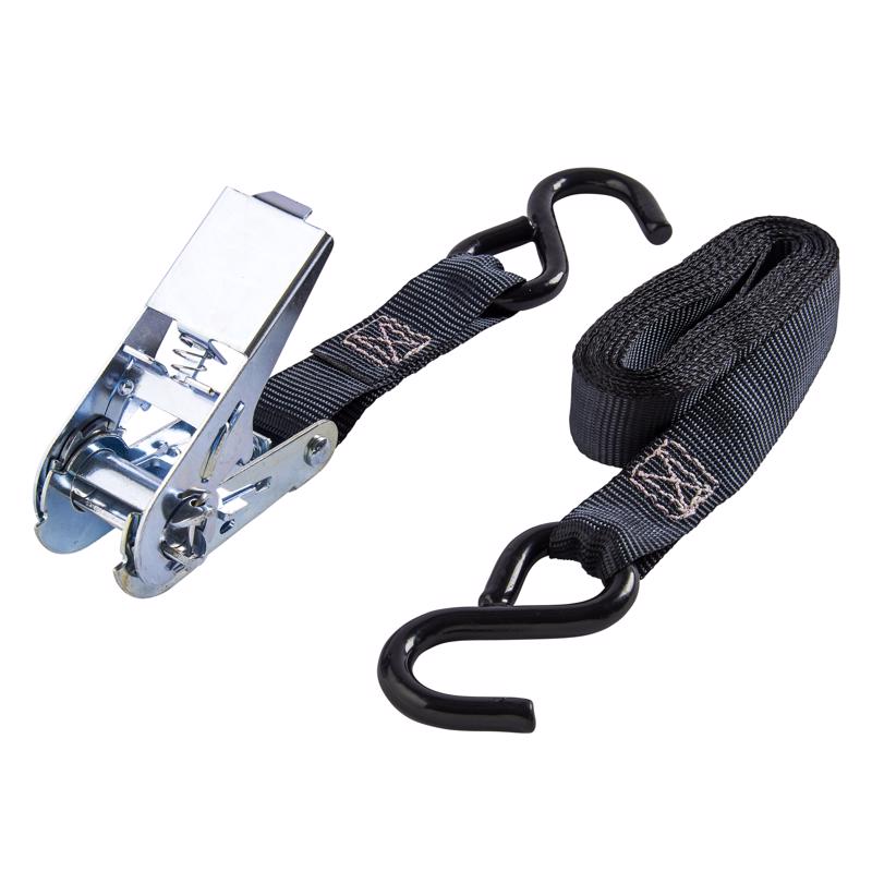 Keeper 1 in. W X 10 ft. L Black Tie Down w/Ratchet 400 lb
