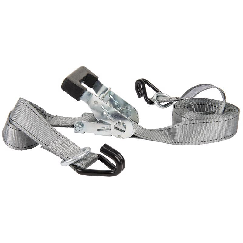 Keeper 1.5 in. W X 14 ft. L Gray Tie Down w/Ratchet 1000 lb