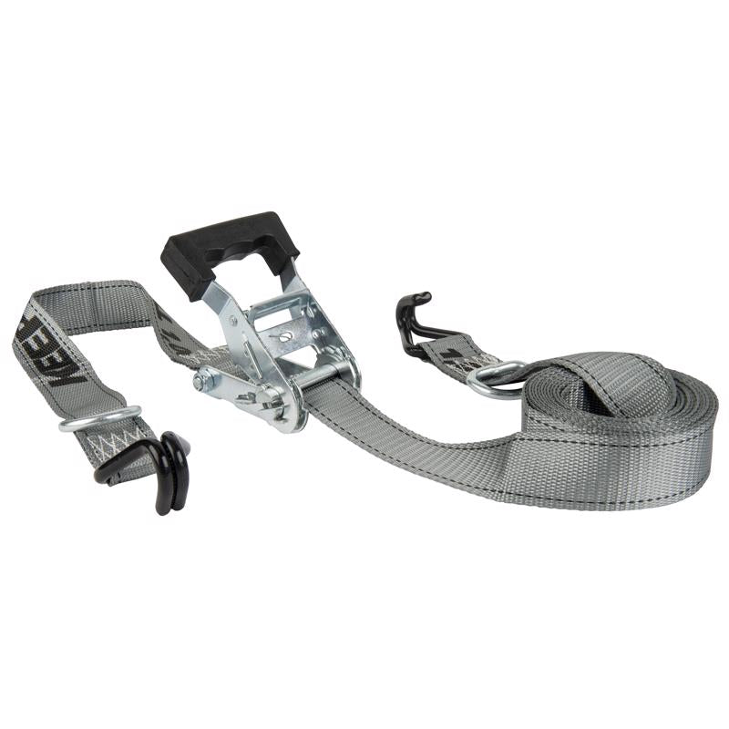 Keeper 1.5 in. W X 14 ft. L Gray Tie Down w/Ratchet 1000 lb