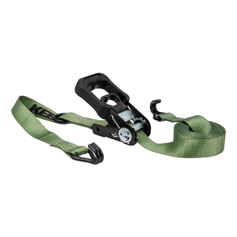Keeper 1.25 in. W X 12 ft. L Green Ratchet Tie Down Strap 1000 lb