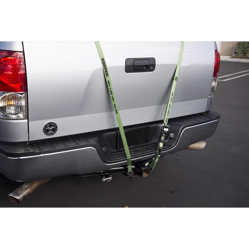 Keeper 1.25 in. W X 12 ft. L Green Ratchet Tie Down Strap 1000 lb