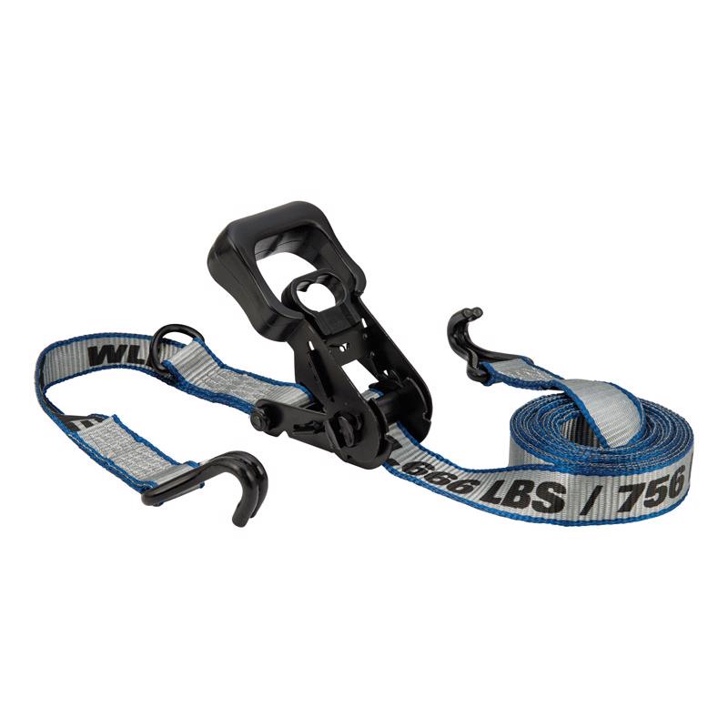 Keeper 1.5 in. W X 14 ft. L Gray Ratchet Tie Down Strap 1666 lb