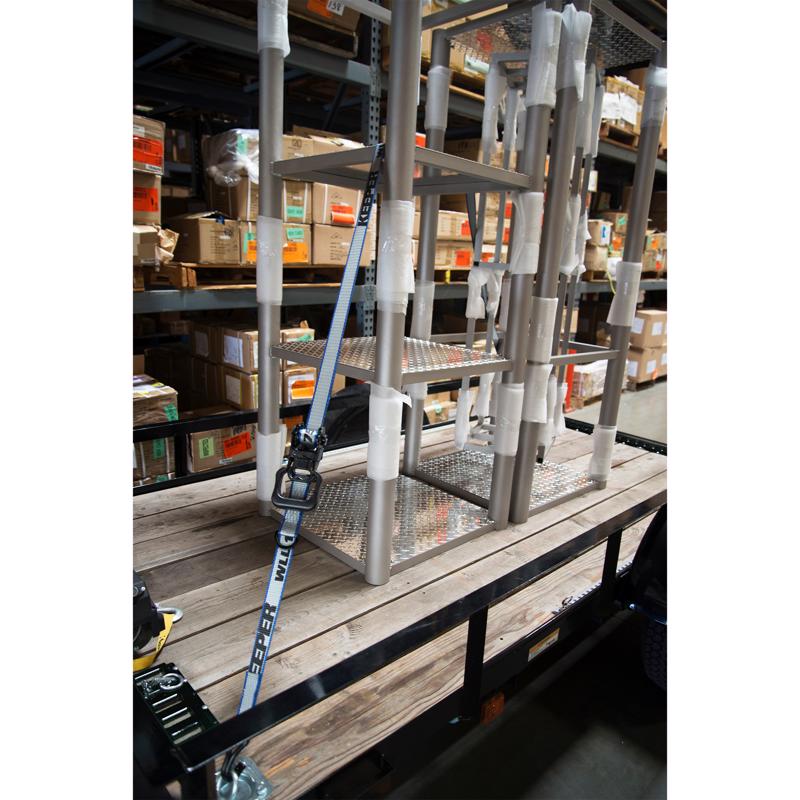 Keeper 1.5 in. W X 14 ft. L Gray Ratchet Tie Down Strap 1666 lb