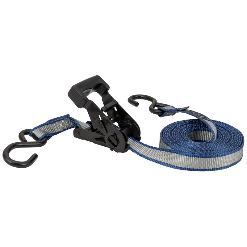 Keeper 1 in. W X 14 ft. L Gray Ratchet Tie Down Strap 500 lb