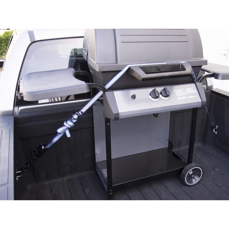 Keeper 1 in. W X 14 ft. L Gray Ratchet Tie Down Strap 500 lb