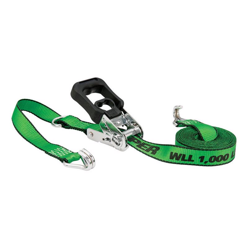 Keeper 1.25 in. W X 16 ft. L Multicolored Ratchet Tie Down Strap 1000 lb