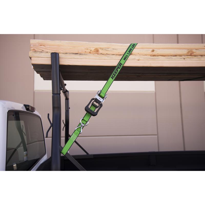 Keeper 1.25 in. W X 16 ft. L Multicolored Ratchet Tie Down Strap 1000 lb