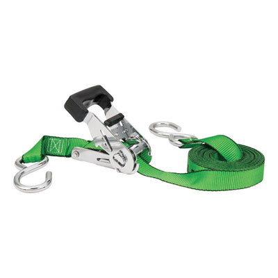 Keeper 1 in. W X 16 ft. L Green Ratchet Tie Down Strap 500 lb