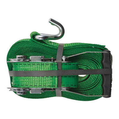 Keeper 2 in. W X 30 ft. L Green Ratchet Tie Down Strap 3333 lb