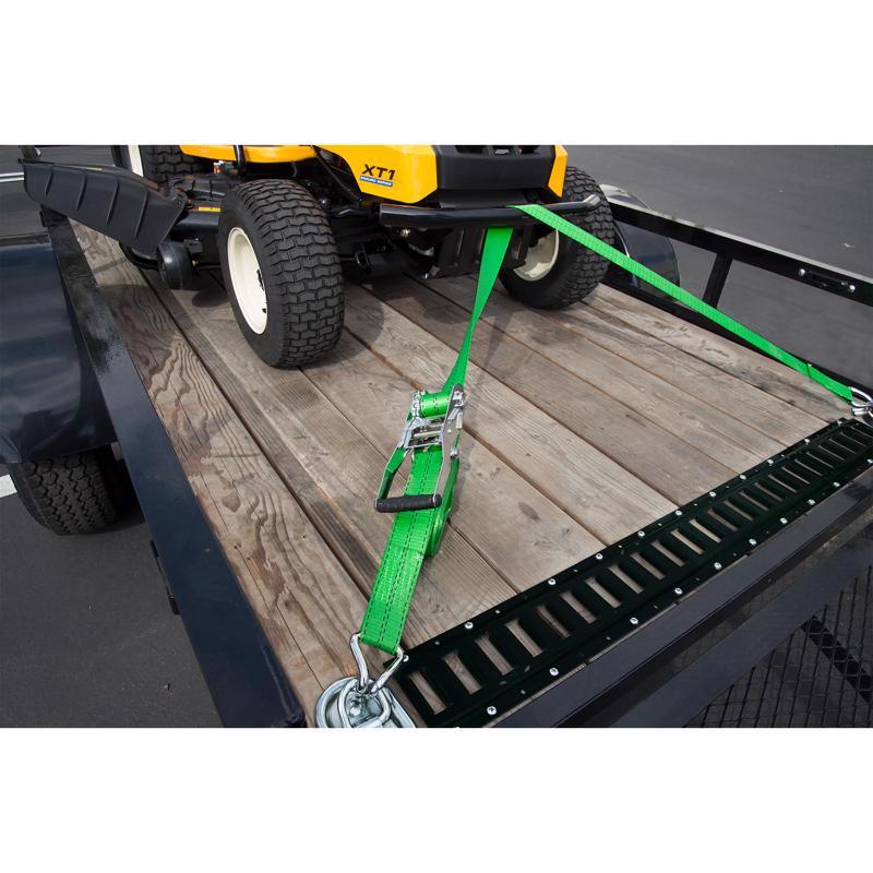 Keeper 2 in. W X 30 ft. L Green Ratchet Tie Down Strap 3333 lb