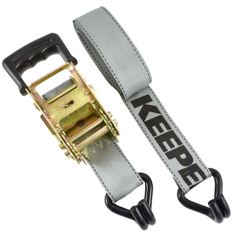 Keeper 1.75 in. W X 15 ft. L Yellow Ratchet Tie Down Strap 1666 lb