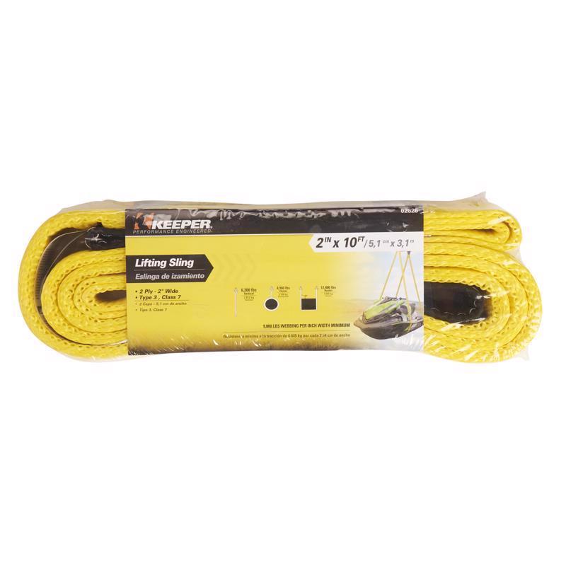 Keeper 10 ft. L Yellow Lifting Sling 6200 lb