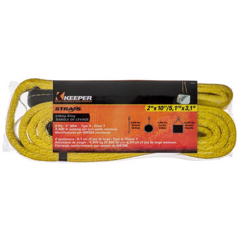 Keeper 10 ft. L Yellow Lifting Sling 6200 lb