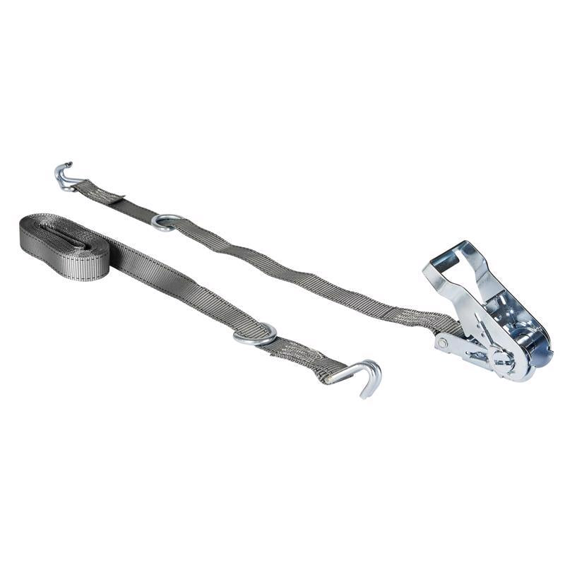 Keeper 1 in. W X 15 ft. L Gray Tie Down w/Ratchet 666 lb
