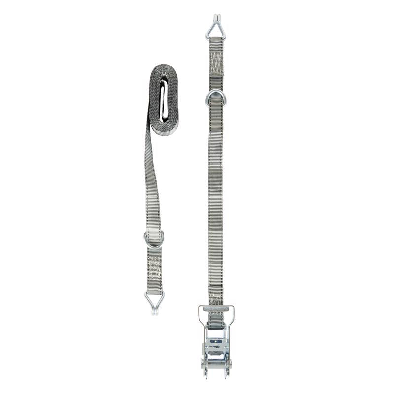 Keeper 1 in. W X 15 ft. L Gray Tie Down w/Ratchet 666 lb