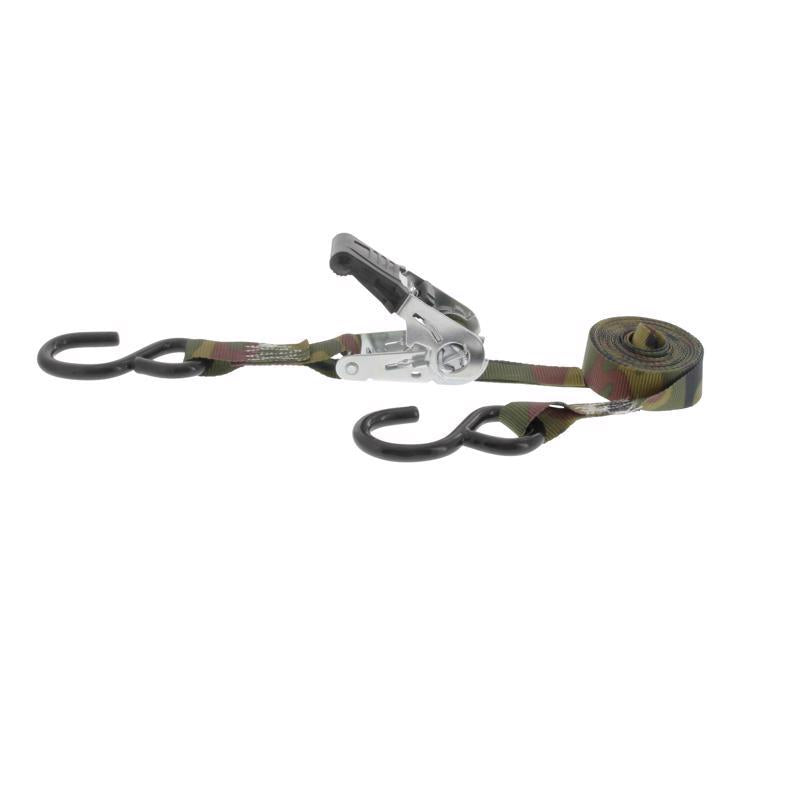Keeper 1 in. W X 12 ft. L Camo Tie Down w/Ratchet 500 lb 2 pk