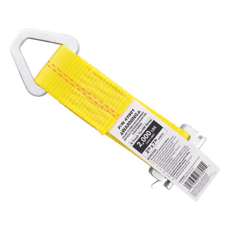 Keeper 2 in. W X 7 in. L Yellow E-Track Tie-Off 2000 lb