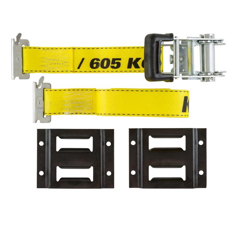 Keeper 1.75 in. W X 15 ft. L Black/Yellow Ratchet Tie Down Strap 1333 lb