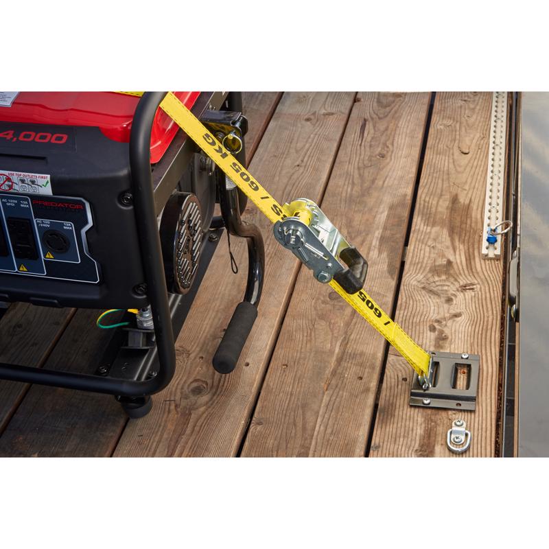 Keeper 1.75 in. W X 15 ft. L Black/Yellow Ratchet Tie Down Strap 1333 lb