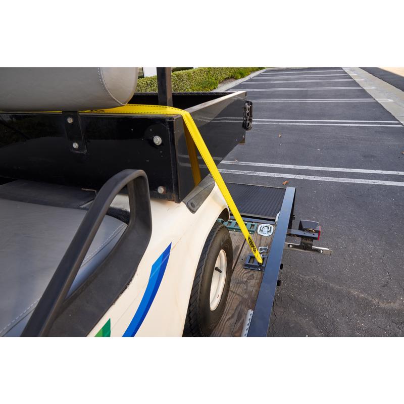 Keeper 1.75 in. W X 15 ft. L Black/Yellow Ratchet Tie Down Strap 1333 lb