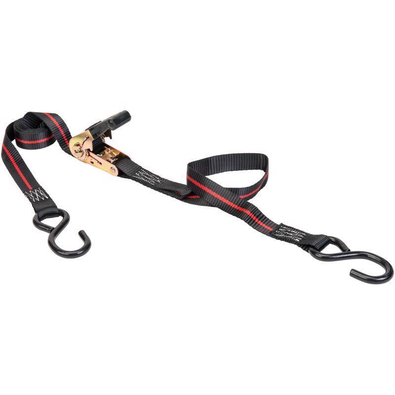 Keeper 1 in. W X 8 ft. L Black Tie Down w/Ratchet 500 lb 2 pk