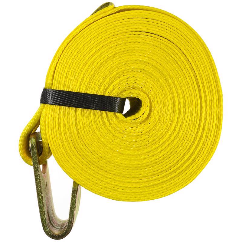Keeper 4 in. W X 30 ft. L Yellow Winch Strap 5000 lb
