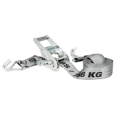 Keeper 1-3/4 in. W X 15 ft. L Black/Gray Tie Down w/Ratchet 1666 lb