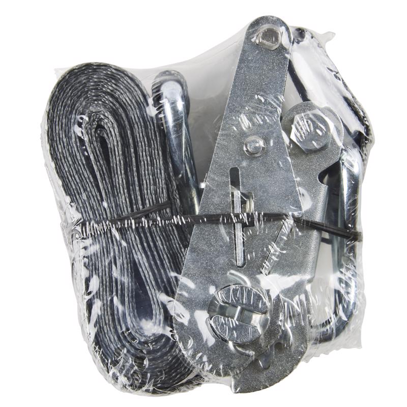 Keeper 1-3/4 in. W X 15 ft. L Black/Gray Tie Down w/Ratchet 1666 lb