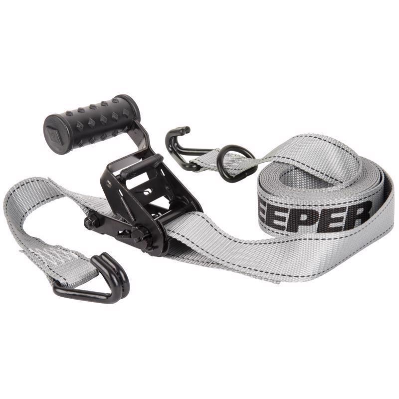 Keeper 1.5 in. W X 14 ft. L Gray Ratchet Tie Down Strap 1000 lb