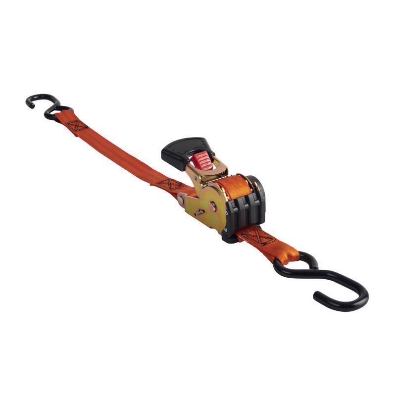 Keeper 1 in. W X 6 ft. L Orange Retractable Tie Down Strap 500 lb 2 pk