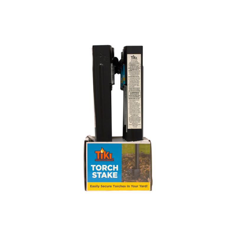 TIKI Black Metal 10.75 in. Torch Stake Outdoor Torch