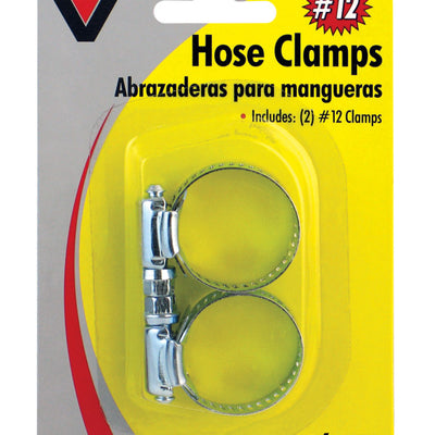 Victor 1/2 in. 1-1/4 in. SAE 12 Silver Hose Clamp Stainless Steel Band