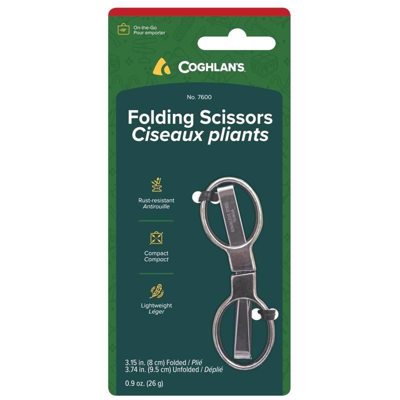 Coghlan's Silver Folding Scissors 5-3/16 in. H X 2-7/16 in. W X 0.375 in. L