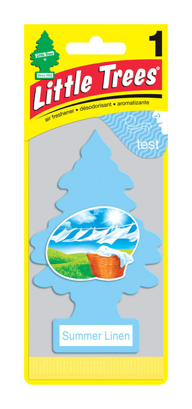 Little Trees Summer Linen Scent Car Air Freshener Solid