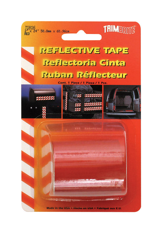 Trim Brite 2 in. W X 24 in. L Red Reflective Tape
