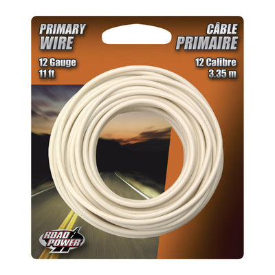 Coleman Cable 11 ft. Stranded 12 Ga. Primary Wire White