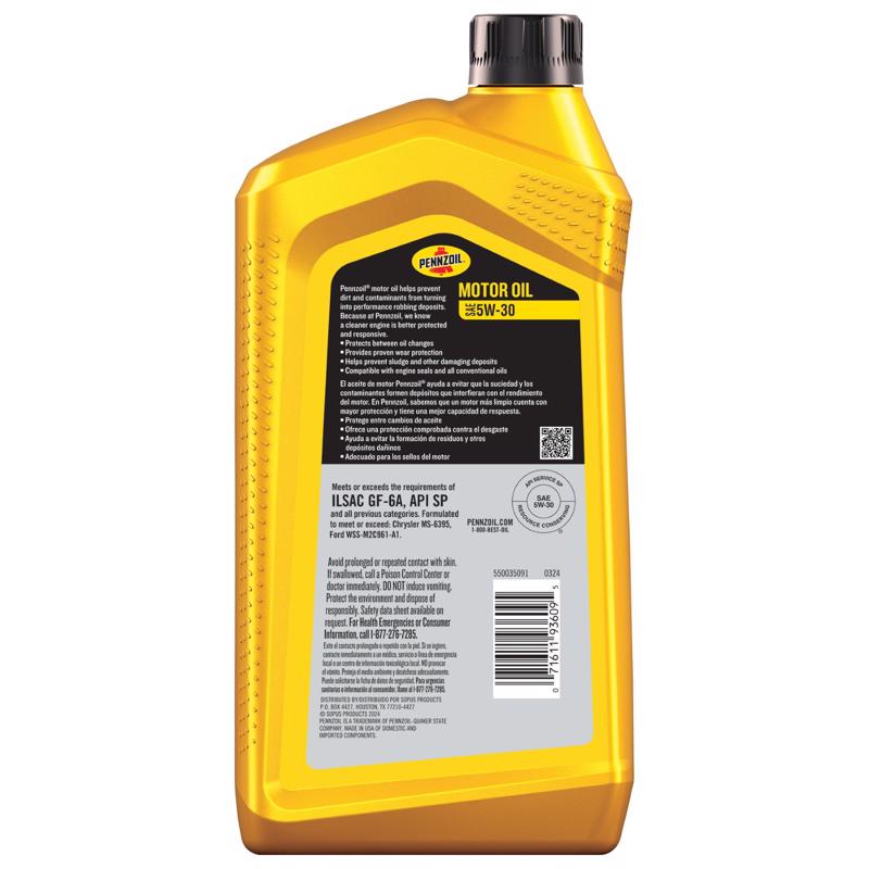 Pennzoil 5W-30 Conventional Motor Oil 1 qt
