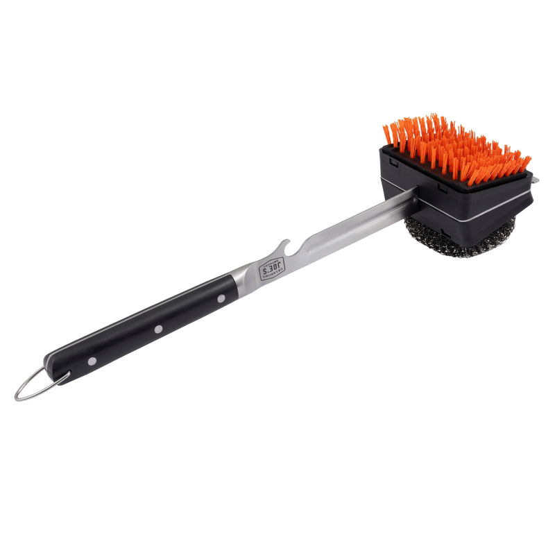 Oklahoma Joe's Blacksmith Grill Brush with Scraper 3.75 in. H X 4.75 in. L X 3.75 in. W
