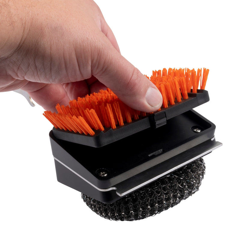 Oklahoma Joe's Blacksmith Grill Brush with Scraper 3.75 in. H X 4.75 in. L X 3.75 in. W